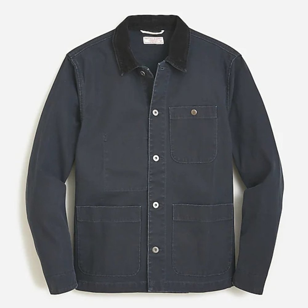 J.Crew Wallace & Barnes Chore Jacket with Corduroy Collar